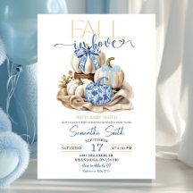 Citrouille Chinoiserie chute dans le Baby shower d