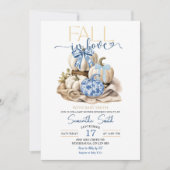 Invitation Citrouille Chinoiserie chute dans le Baby shower d (Devant)