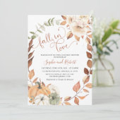 Invitation Citrouille Chute d'amour Automne Couples nuptiaux  (Debout devant)