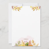 Invitation Citrouille Cottage Fête de chauffage domestique (Dos)