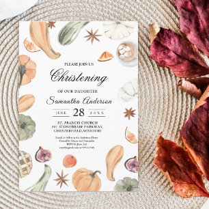 Invitation Citrouille couleur d'aquarelle tendance   Vibes d'