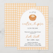 Invitation Citrouille Cutie Pie Automne En vichy Baby shower (Devant / Derrière)