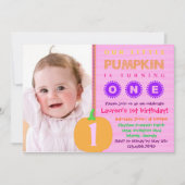 Invitation Citrouille d'anniversaire (Devant)
