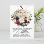 Invitation Citrouille d'anniversaire - Anniversair (Debout devant)