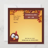 Invitation Citrouille d'anniversaire d'Halloween Patch Kid's (Dos)