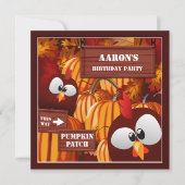 Invitation Citrouille d'anniversaire d'Halloween Patch Kid's (Devant)