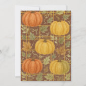 Invitation Citrouille d'aquarelle automne automne Baby shower (Dos)