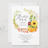 Invitation Citrouille d'aquarelle Automne Fête des mariées de (Devant)