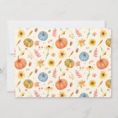 Invitation Citrouille d'aquarelle d'automne photo 2e annivers (Dos)