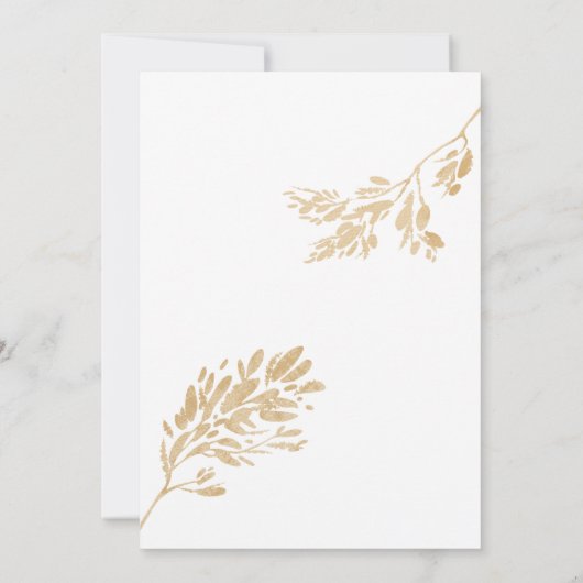 Invitation Citrouille d'aquarelle Orange Gold Fall Fiançaille (Dos)