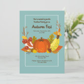 Invitation Citrouille d'Automne (Debout devant)