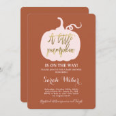 Invitation citrouille d'automne (Devant / Derrière)