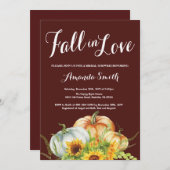 Invitation Citrouille d'automne à la douche nuptia (Devant / Derrière)