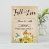 Invitation Citrouille d'automne à la douche nuptia (Debout devant)