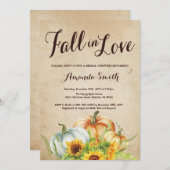 Invitation Citrouille d'automne à la douche nuptia (Devant / Derrière)