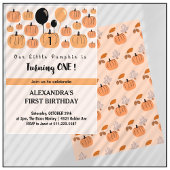 Invitation Citrouille d'automne à un Halloween 1er anniversai