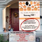 Invitation Citrouille d'automne à un Halloween 1er anniversai