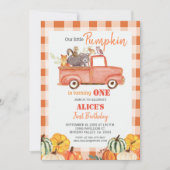 Invitation Citrouille d'automne Anniversaire de la couleur d' (Devant)
