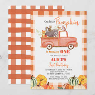 Invitation Citrouille d'automne Anniversaire de la couleur d'