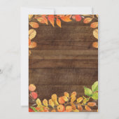 Invitation Citrouille d'automne Baby shower (Dos)