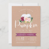 Invitation Citrouille d'automne Baby shower (Devant)