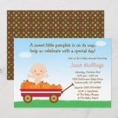 Invitation Citrouille d'automne Baby shower (Devant / Derrière)