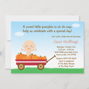 Invitation Citrouille d'automne Baby shower