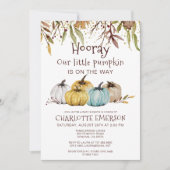 Invitation Citrouille d'automne Baby shower d'automne (Devant)