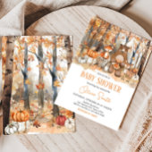 Invitation Citrouille d'automne Baby shower des animaux de bo
