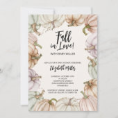 Invitation Citrouille d'automne Baby shower neutre (Devant)