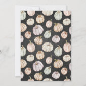 Invitation Citrouille d'automne Baby shower neutre (Dos)