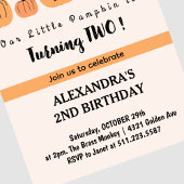 Invitation Citrouille d'automne Deux halloween 2e anniversair