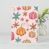 Invitation Citrouille d'automne épices Halloween Thanksgiving (Debout devant)