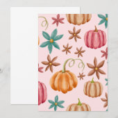 Invitation Citrouille d'automne épices Halloween Thanksgiving (Devant / Derrière)