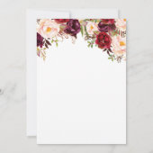 Invitation Citrouille d'automne et Baby shower floral de Bour (Dos)