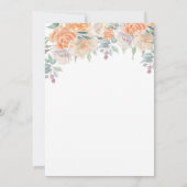 Invitation Citrouille d'automne fille Baby shower (Dos)