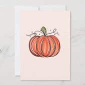 Invitation Citrouille d'automne notre petit a un an (Dos)