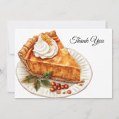 Invitation Citrouille d'automne Pie Thanksgiving (Dos)