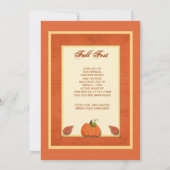 Invitation Citrouille d'automne simple sur mesure (Dos)
