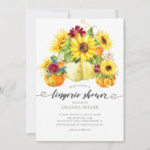Invitation Citrouille d'automne Sunflower Bridal Lingerie Dou (Devant)