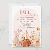 Invitation Citrouille d'automne TOMBE DANS L'AMOUR Fête des m (Devant)