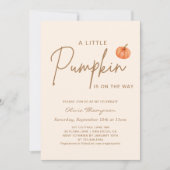 Invitation Citrouille de automne Baby shower neutre pour les (Devant)