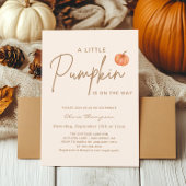 Invitation Citrouille de automne Baby shower neutre pour les