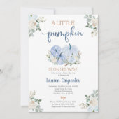 Invitation Citrouille de Baby shower Boy Fall (Devant)