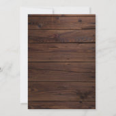 Invitation Citrouille de bois rustique chute dans le Baby sho (Dos)