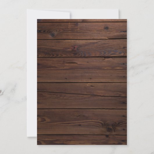 Invitation Citrouille de bois rustique chute en Fête des mari (Dos)