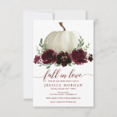 Invitation Citrouille de Bourgogne chute dans l'amour Fête de (Devant)