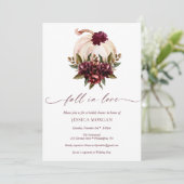 Invitation Citrouille de Bourgogne chute dans l'amour Fête de (Debout devant)