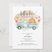 Invitation Citrouille de camion de ferme Automne Baby shower (Devant)