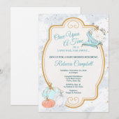 Invitation Citrouille de Cendrillon Baby shower (Devant / Derrière)